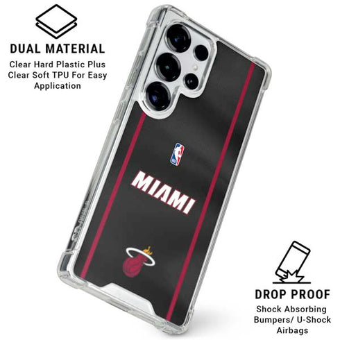 NBA Miami Heat Jersey Galaxy S25 Ultra Clear Case